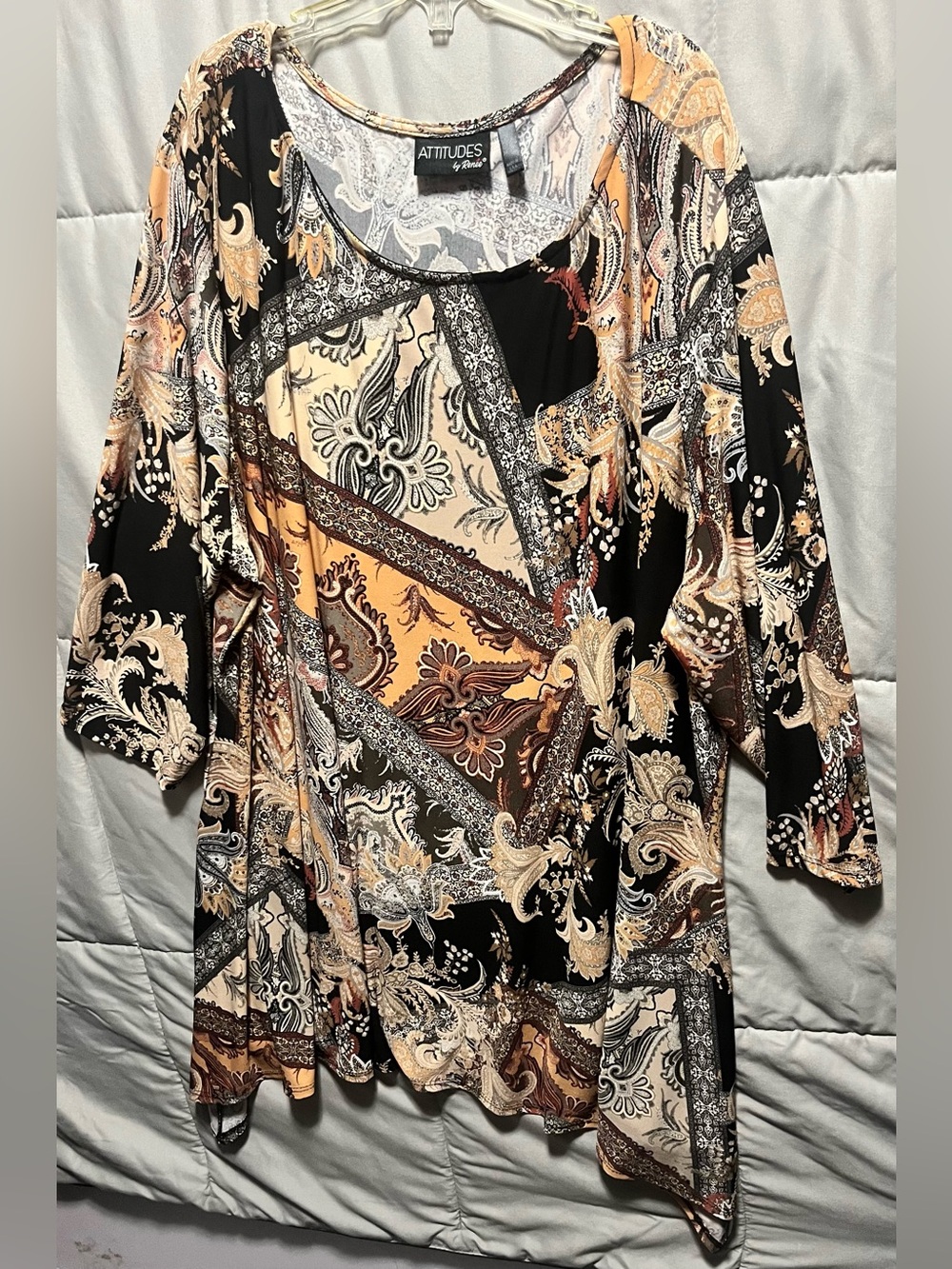 Attitudes by Renee 2X Long Tunic Top Sharkbite Bottom Slinky